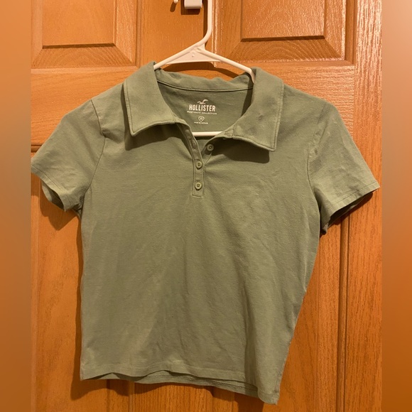 Juniors Hollister green polo shirt size medium. - Picture 1 of 1